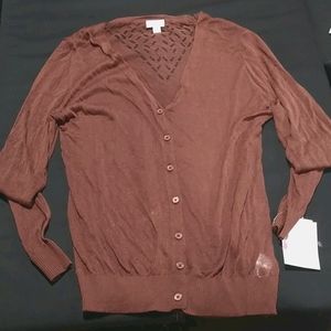 LuLaRoe Cheryl Chocolate Lightweight Cardigan